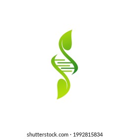 Leaf DNA logo vector template, Creative DNA logo design concepts