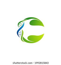 Leaf DNA logo vector template, Creative DNA logo design concepts