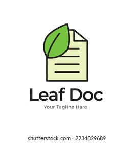 Leaf Document logo, Nature file logo icon design