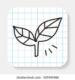 leaf doodle drawing