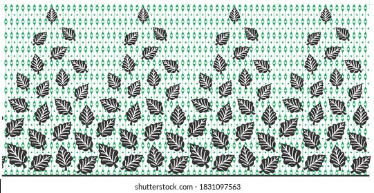 leaf and dot pattern  for fabric print and texture or tile. embroidery use