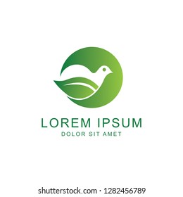 leaf dove logo template