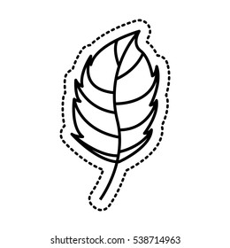 leaf drawing isolated icon vector illustration design