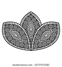 leaf drawing monochrome icon