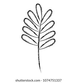 leaf drawing monochrome icon
