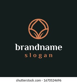 leaf drop logo design vector