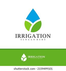 Leaf Drop logo design vector, Creative Nature Grass logo concepts template illustration.
