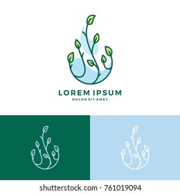 leaf drop nature water logo vector download