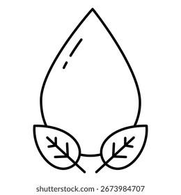 Diseño de icono de Ilustración vectorial de símbolo de caída de hoja para campaña de protección ecológica