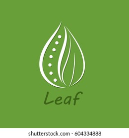 leaf eco droplet nature vector logo