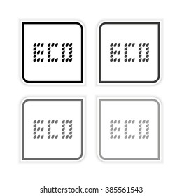 Leaf eco -  grayscale vector icon