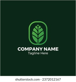 leaf and eco green logo design