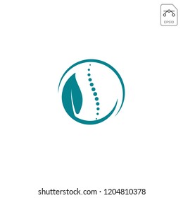 leaf eco healthcare, cyropractic logo template vector illustration and inspiration
