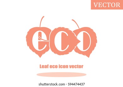 Leaf eco icon vector.