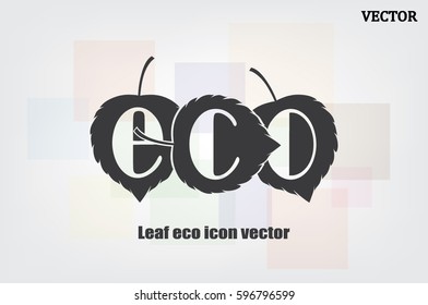 Leaf eco icon vector