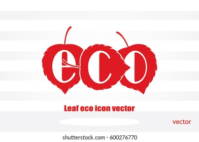 Leaf eco icon vector