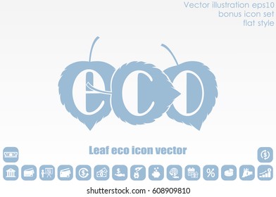 Leaf eco icon vector