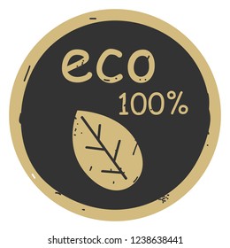 Leaf eco icon vector illustration isolated on gray background. Eps10