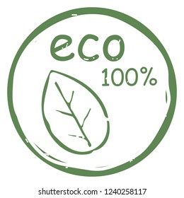 Leaf eco icon vector illustration isolated on white background. Eps10