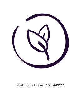 leaf eco icon vector illustration isolated on white background