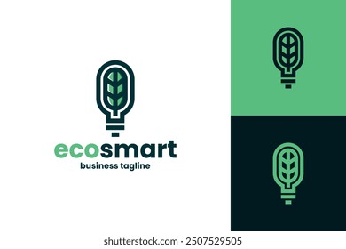 leaf eco smart logo vector