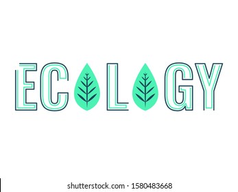 Leaf and ecology design on white background,illustration vector
