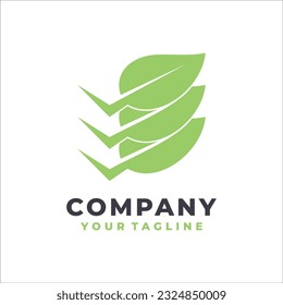 leaf ecology green logo design