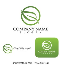 Leaf ecology Green Logo nature element vector