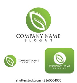 Leaf ecology Green Logo nature element vector