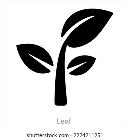 Leaf and ecology icon concept