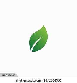 Leaf ecology Icon illustration design Vector company Logo Template