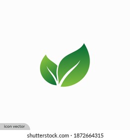 Leaf ecology Icon illustration design Vector company Logo Template