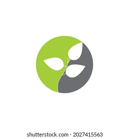 leaf ecology  icon vector illustration template design
