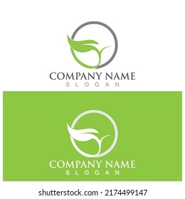 leaf ecology  icon vector illustration template design