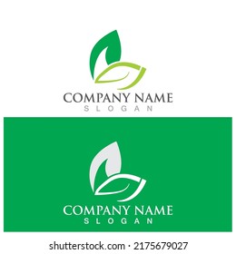 leaf ecology  icon vector illustration template design