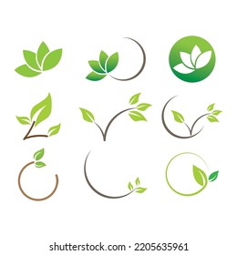 leaf ecology  icon vector illustration template design