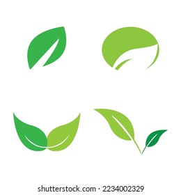 leaf ecology  icon vector illustration template design