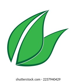 leaf ecology  icon vector illustration template design