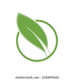 diseño de ilustraciones vectoriales de iconos de ecología de hoja