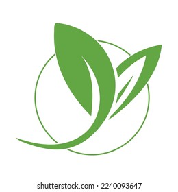 leaf ecology  icon vector illustration template design