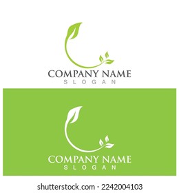 leaf ecology  icon vector illustration template design