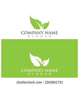 leaf ecology  icon vector illustration template design