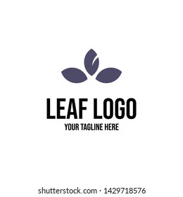 leaf ecology logo design template vecor illustration
