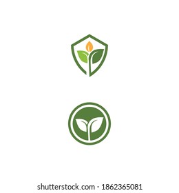 Leaf  ecology Logo Template vector symbol nature