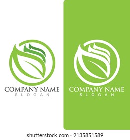  leaf ecology Logos of green Tree nature element vector