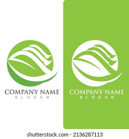  leaf ecology Logos of green Tree nature element vector