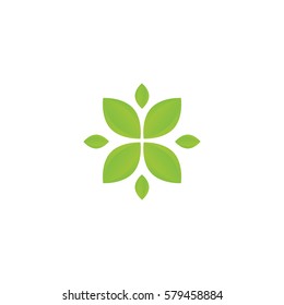 leaf ecology nature concept logo icon vector template