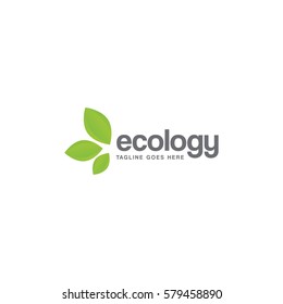 leaf ecology nature concept logo icon vector template