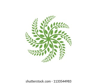 leaf ecology nature element vector 
