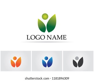 leaf ecology nature element vector icon
